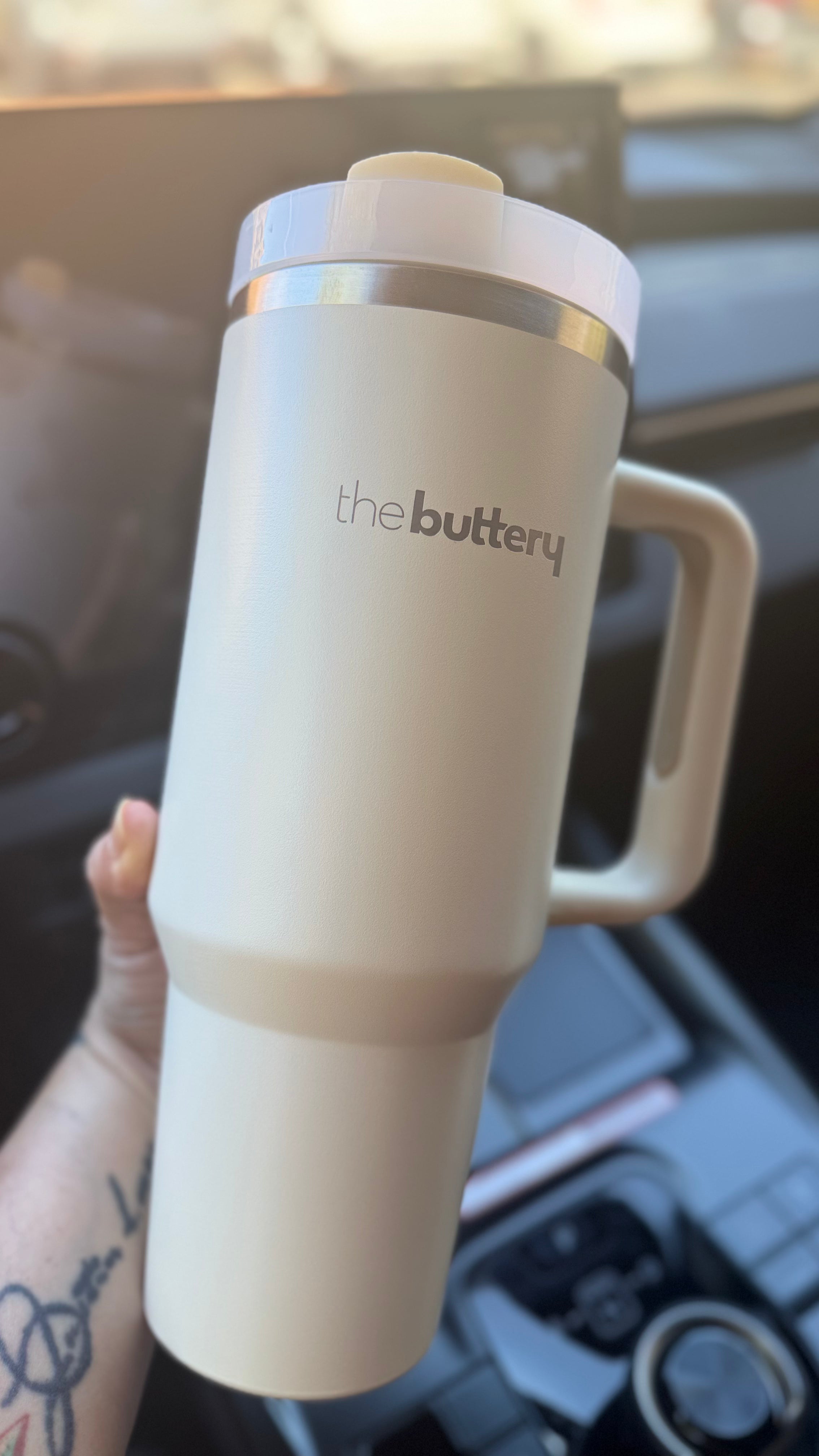40 oz Beige Tumbler